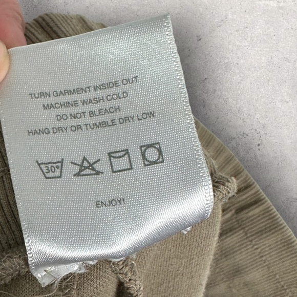 ASRV Aesthetic Revolution Pants Tan Size Medium Ribbed Ankle Zip Stretch Rib Men - Picture 13 of 16